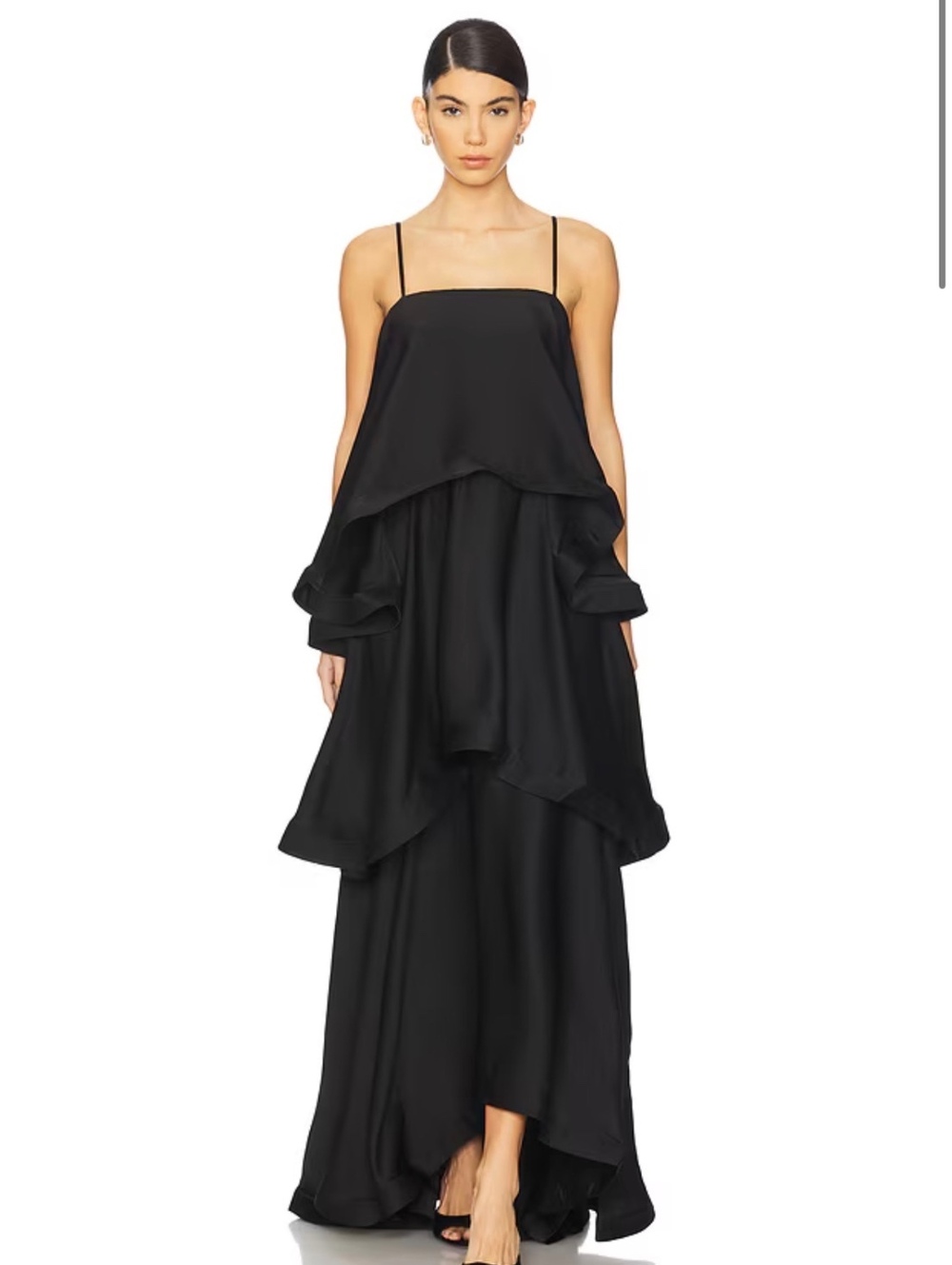 Elliatt Tilly Tiered Maxi Dress in Black